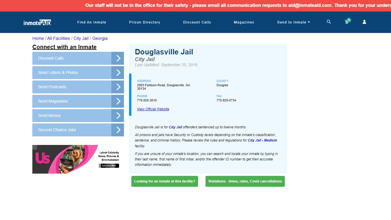 Douglasville Jail | Inmate Locator